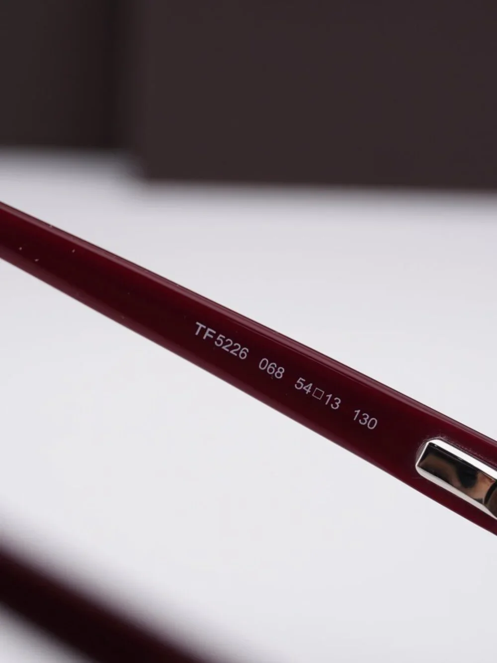 Tom Ford FT5226 068 Oval Eyeglasses - Transparent Stripped Red 54mm